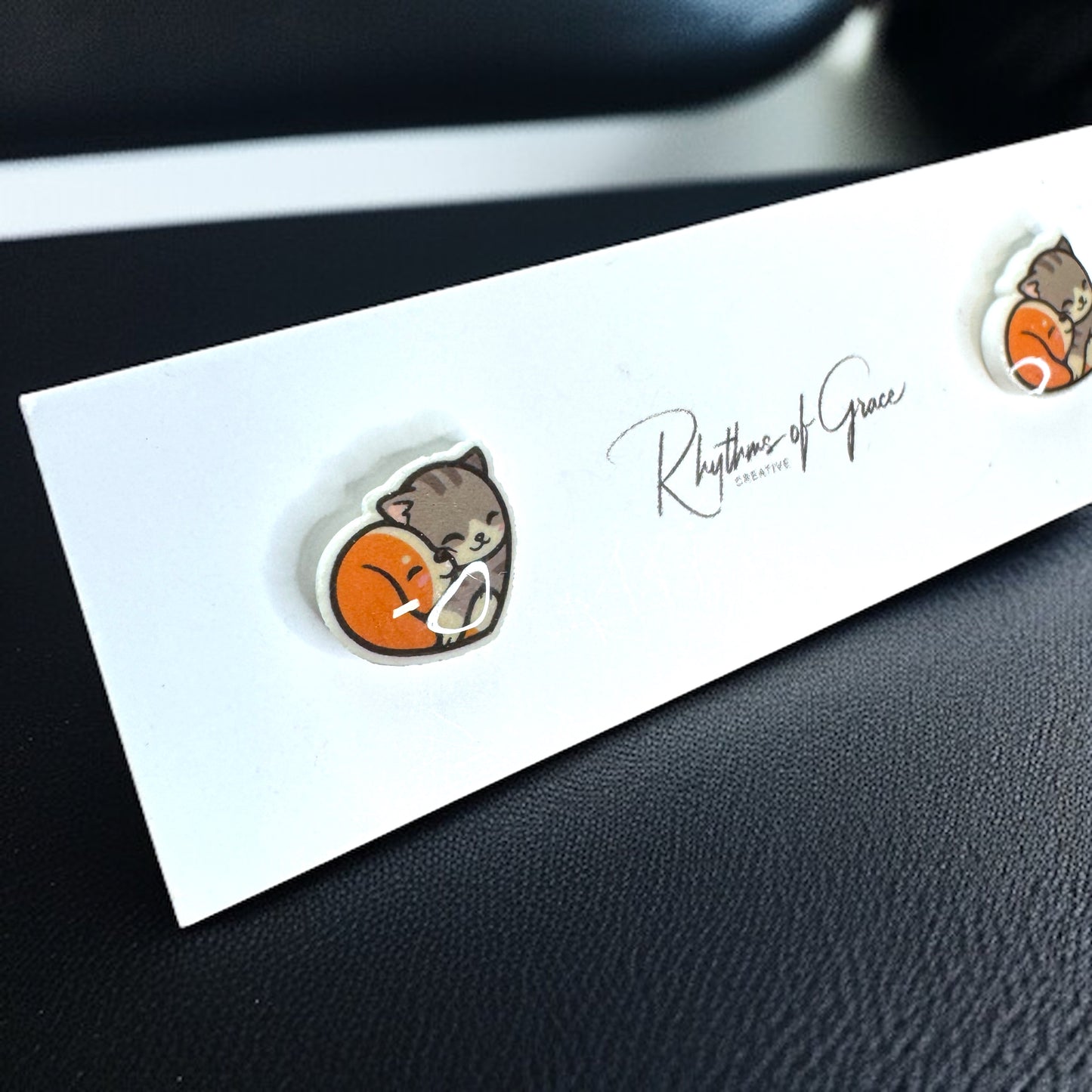 Purr-fectly Pawsome Heart-Shaped Stud Earrings!