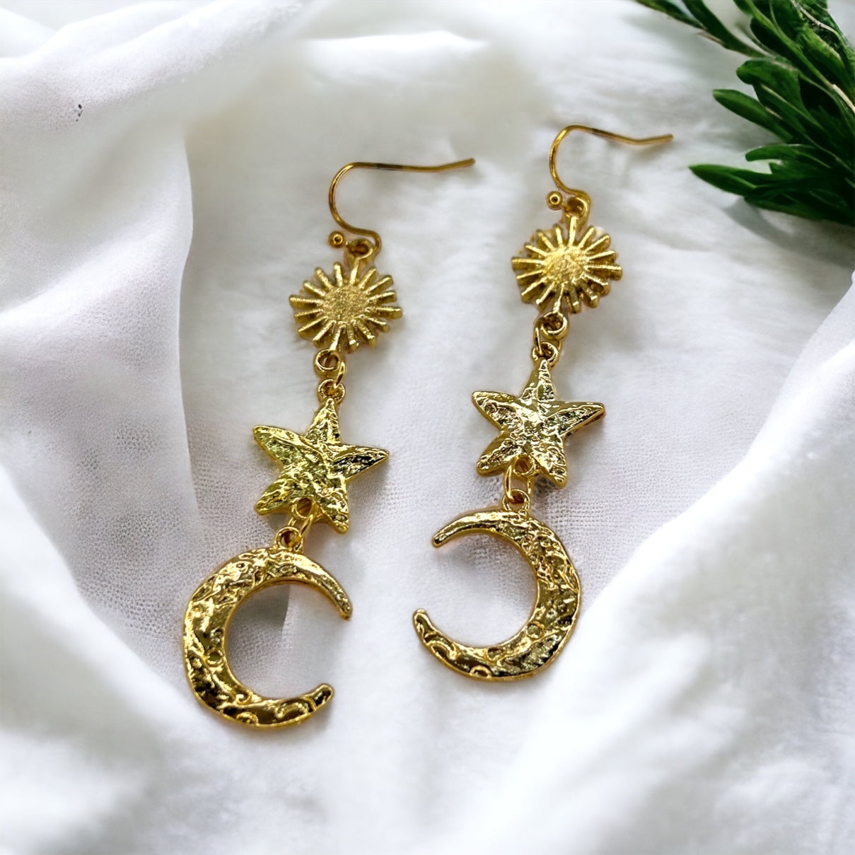 Celestial Earrings: Dance with the Sun and Moon! 🌙☀️ - Rhythms of Grace Creative