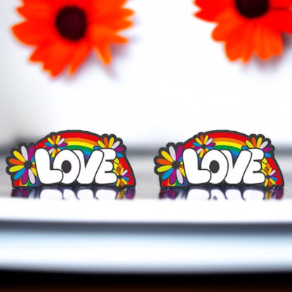 Radiate Love with Rainbow Stud Earrings!