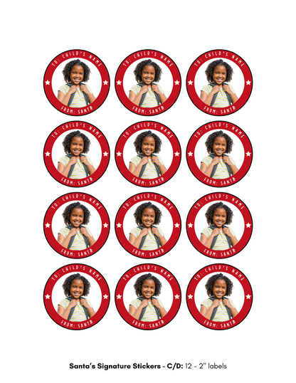 Personalized Santa Gift Tags – Custom North Pole Express Labels, Waterproof Christmas Stickers, Santa’s Workshop & Holiday Name Tags