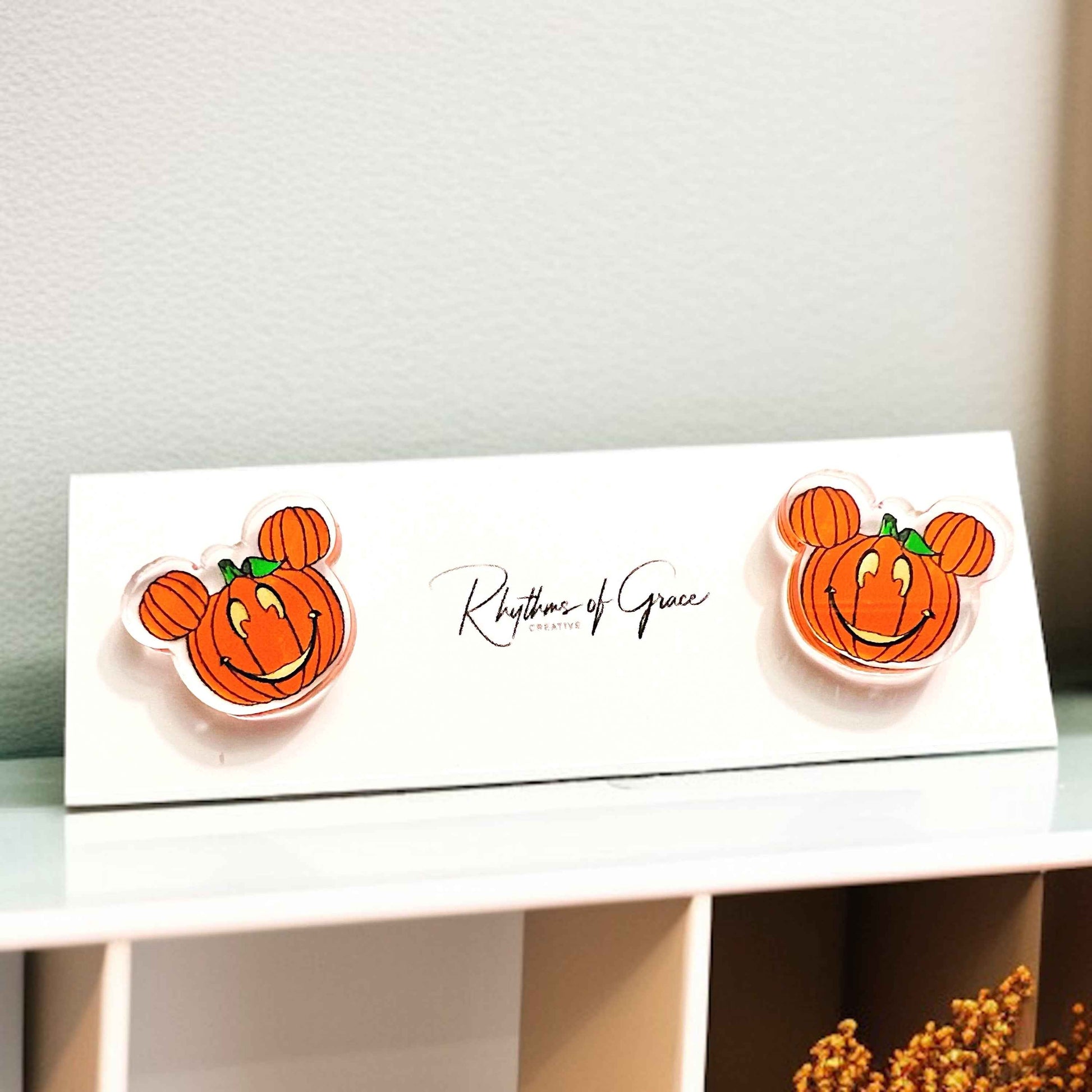 Spook-tacular Pumpkin Studs - Halloween Magic! 🎃