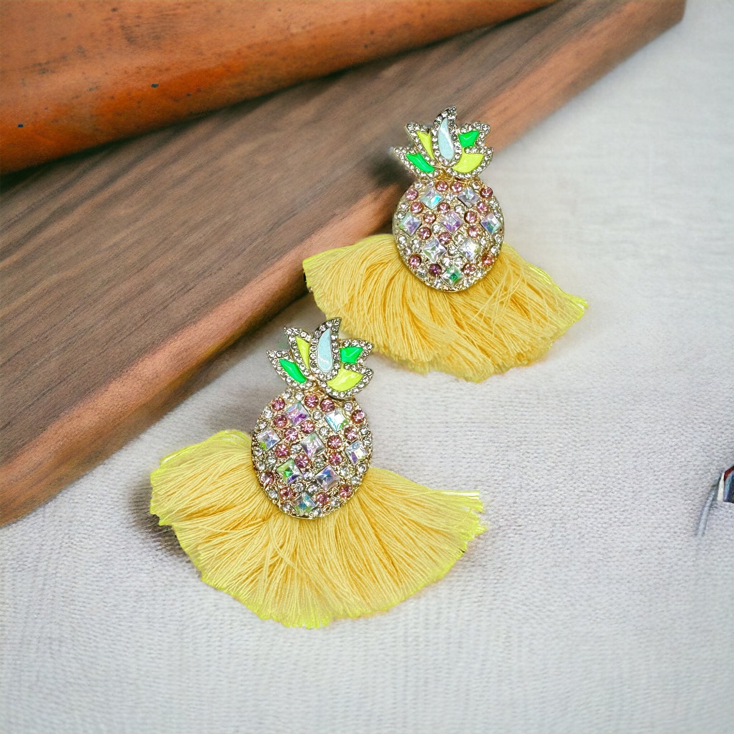 Pineapple Dangle Earrings - Add a Splash of Tropical Fun! 🍍