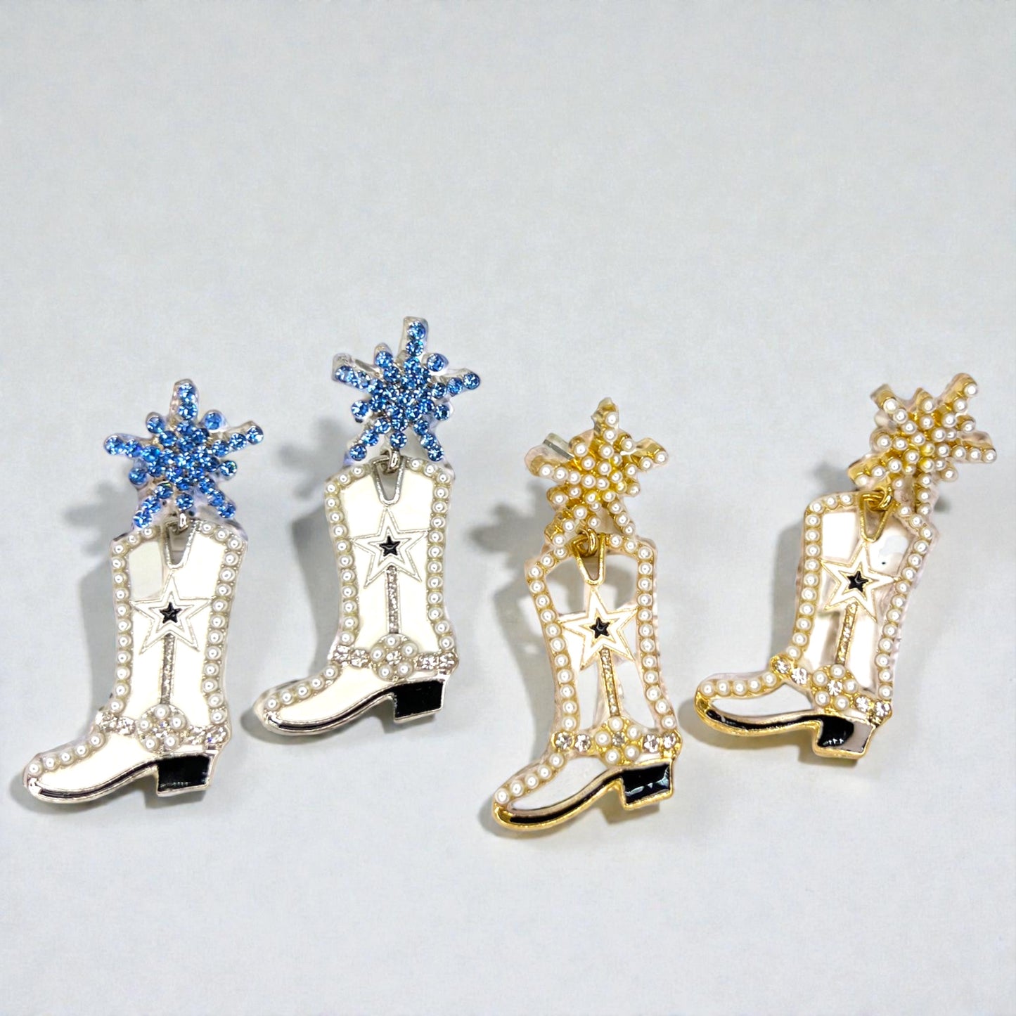 Rhinestone Cowgirl Boot Earrings | Western Rodeo Statement Earrings | Bachelorette Cowgirl Accessories