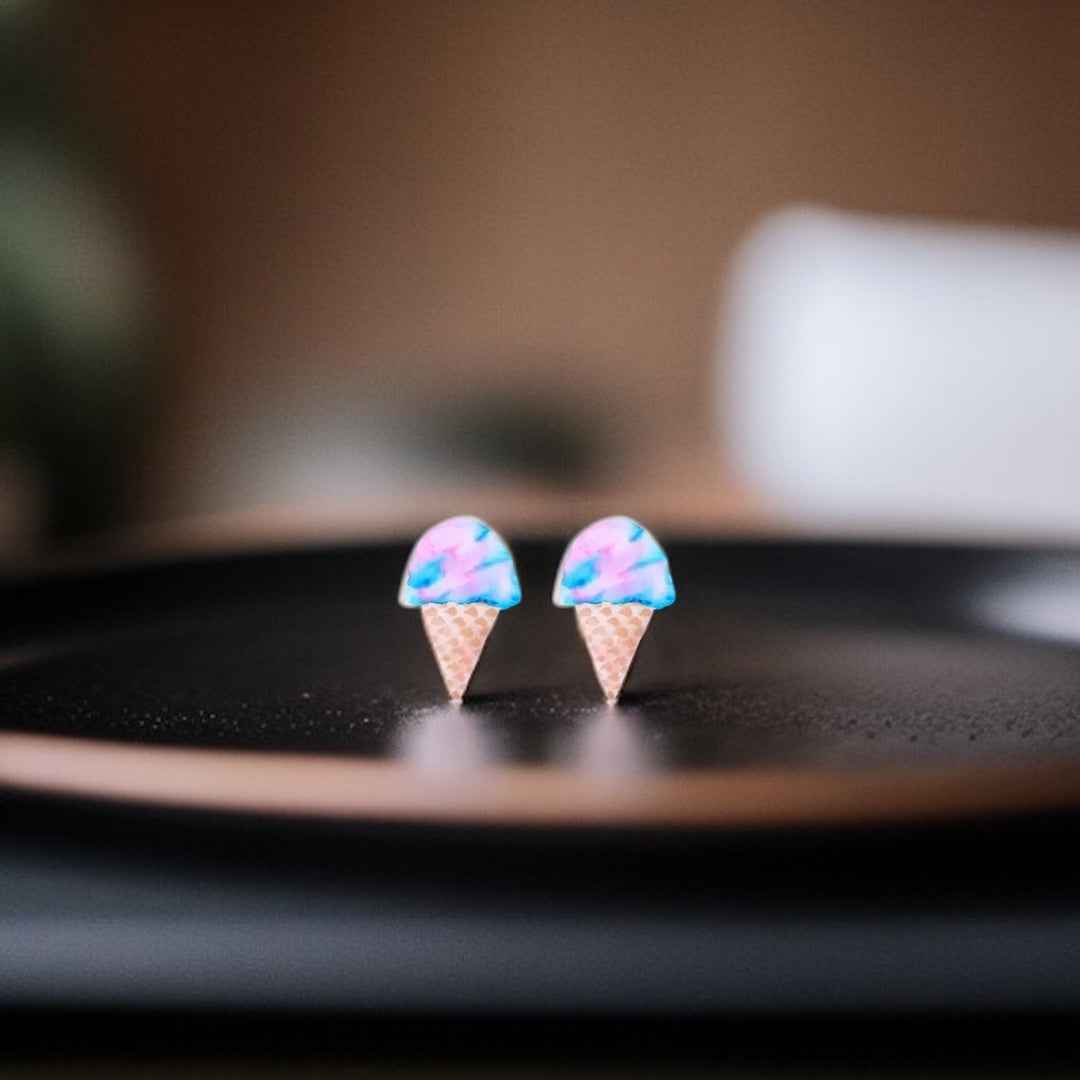 Sweeten Your Style: Adorable Cotton Candy Stud Earrings!