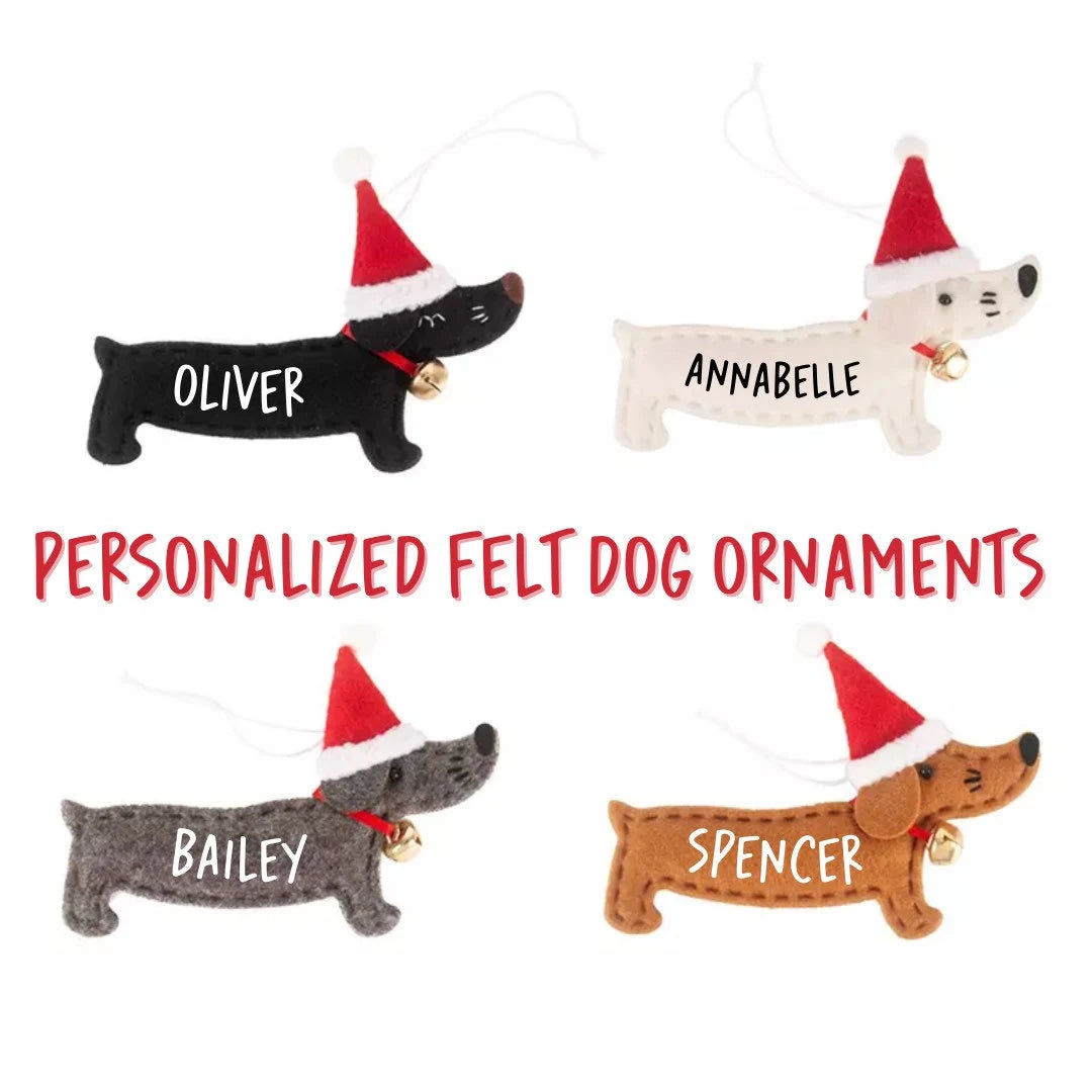 Furry Festivities: Custom Felt Dog Ornaments for Tail-Wagging Holiday Cheer!