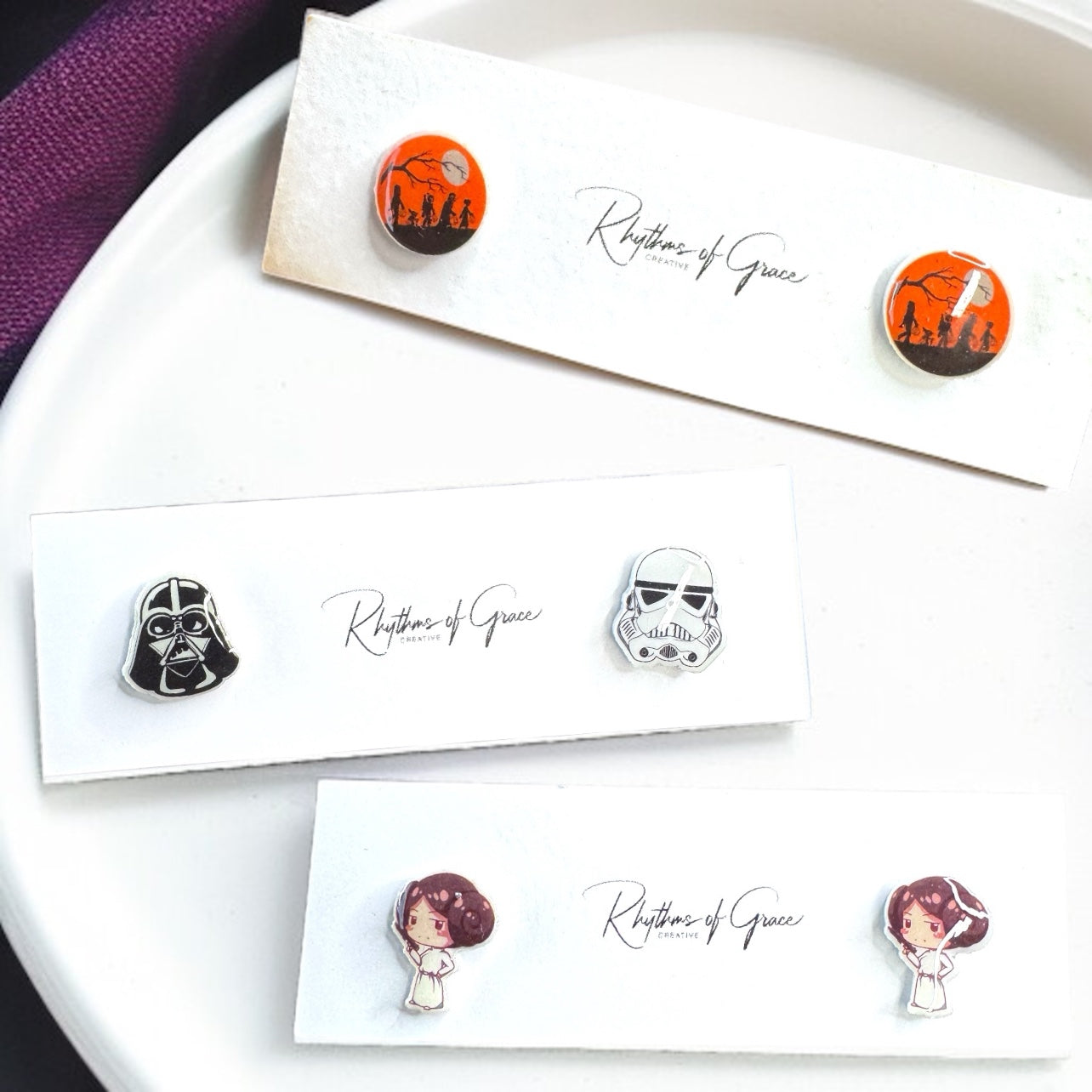 Cosmic Chic: Star Wars Stud Earrings for Every Jedi and Princess!