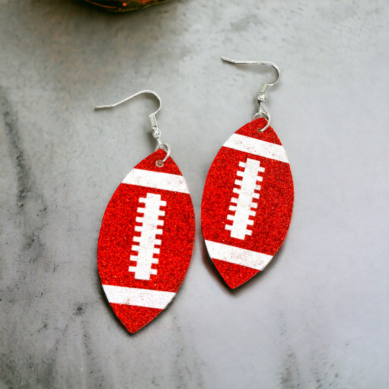Kick Off Your Style: Stunning Football Dangle Earrings!