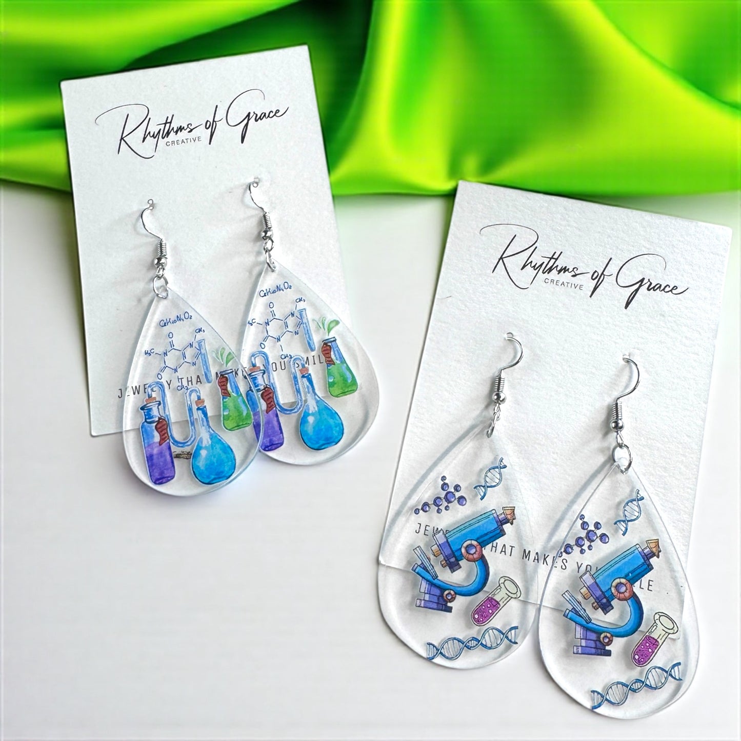 Science in Style: Unleash Your Inner Genius with our STEM Teacher Earrings! - Rhythms of Grace Creative