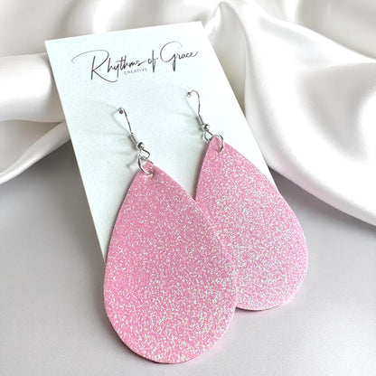 Sparkle & Shine: Glitter Teardrop Dangle Earrings ✨ - Rhythms of Grace Creative