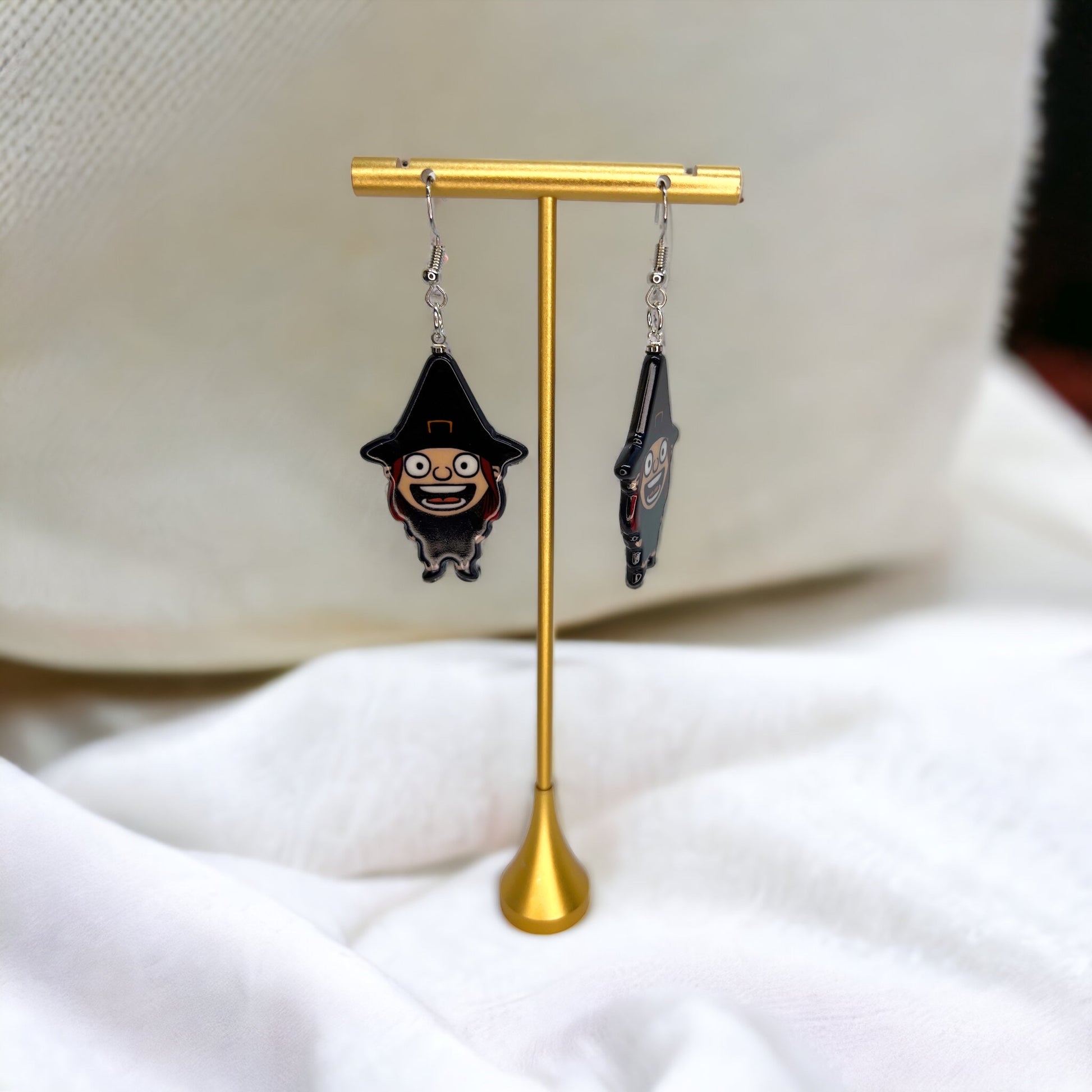Halloween Earrings - Halloween Accessories, Witch Earrings, Not So Scary, Pumpkin Earrings, Scream Ghost - Rhythms of Grace Creative