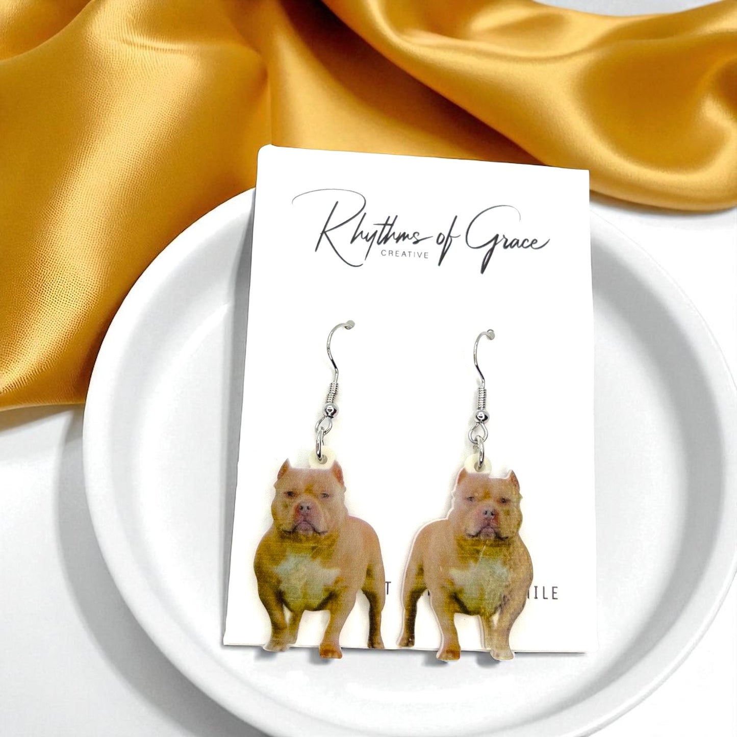 Paw-sitively Adorable Pit Bull Earrings for Dog Moms!