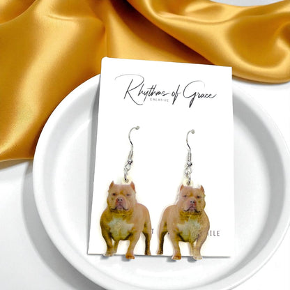 Paw-sitively Adorable Pit Bull Earrings for Dog Moms!