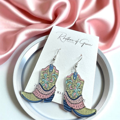 Boot Scootin' Bling: Cowgirl Boots Earrings for Your Inner Rockstar!