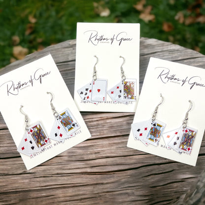 Get Your Game On with Our Playing Cards Earrings! 🌟 - Rhythms of Grace Creative