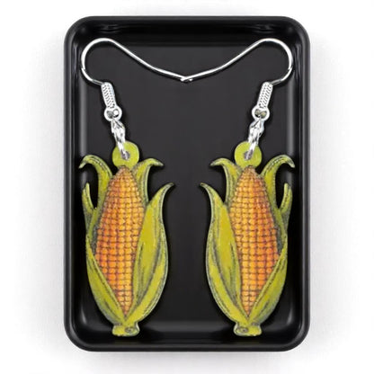Corn on the Cob Dangle Earrings – A-maize Your Style! 🌽