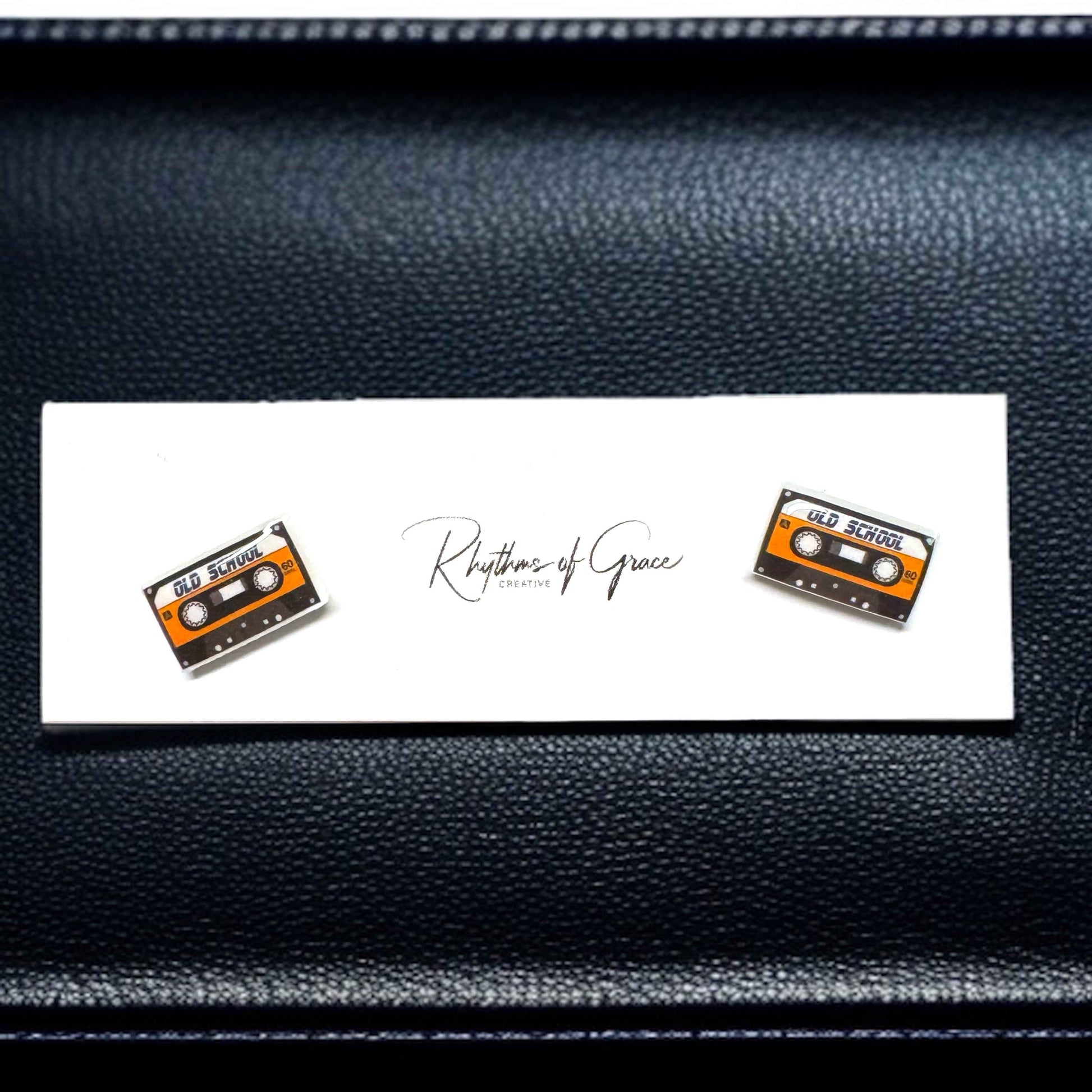 Retro Vibes: Old School Cassette Tape Stud Earrings – A Creative Soundtrack for Your Style!