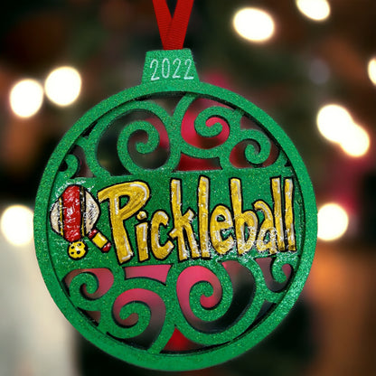 Christmas Ornament: Pickleball Ornament