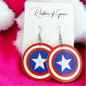 Captain America Earrings - Celebrate in Style! 🌟
