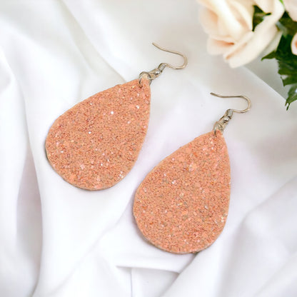 Sparkle & Shine: Glitter Teardrop Dangle Earrings ✨