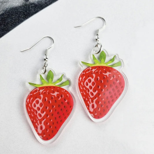 Berry Sweet Summer Earrings - Dazzling Strawberry Dangles! - Rhythms of Grace Creative