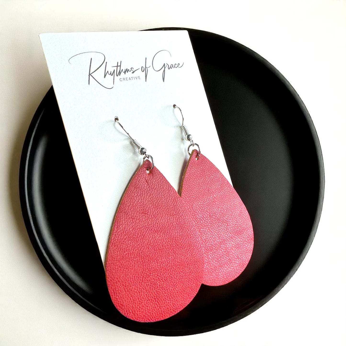 Teardrop Bliss: Colorful Faux Leather Dangle Earrings for Every Occasion