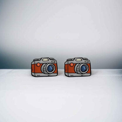 Snap Stylish: Camera Stud Earrings for Every Shutterbug!