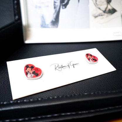 Love in the Air: Whimsical Mickey & Minnie Valentine’s Day Earrings!