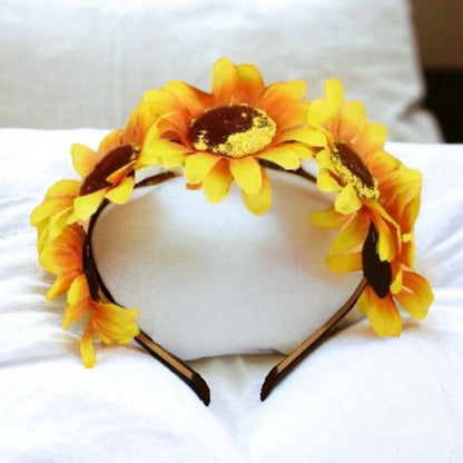 Sunflower Headband - Boho Chic Headpiece 🌻 - Rhythms of Grace Creative