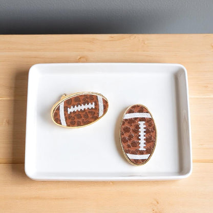 Touchdown Fashion: Adorable Football Stud Earrings