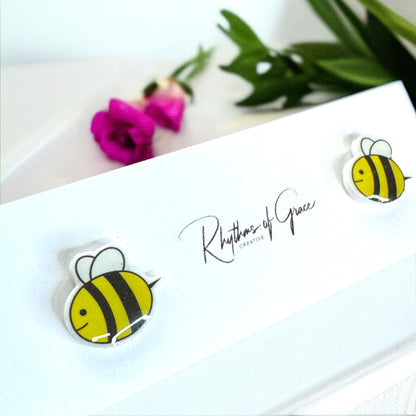 Buzz Into Style with Adorable Bee Stud Earrings! 🐝