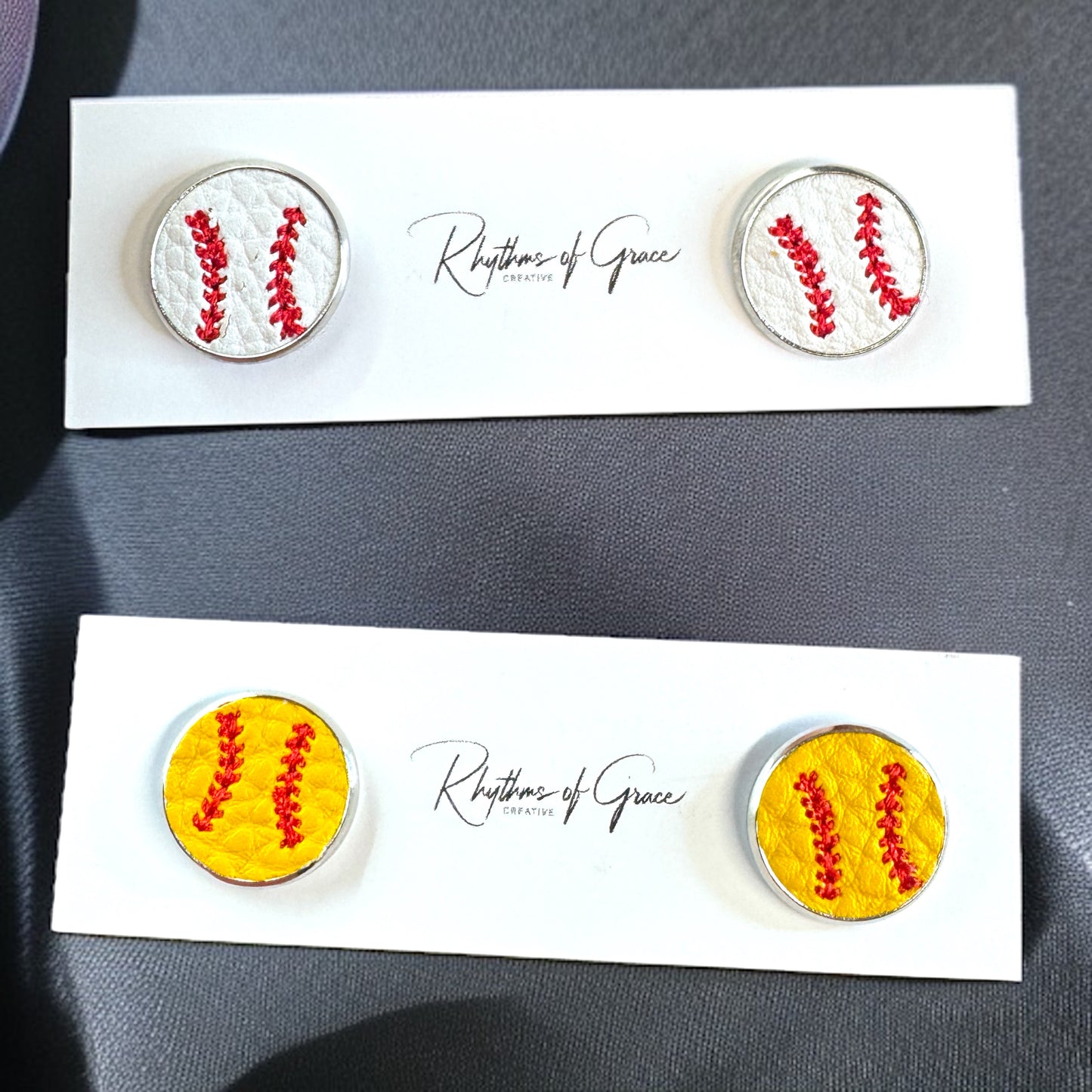 Step Up to the Plate with Our Baseball & Softball Stud Earrings! ⚾🥎