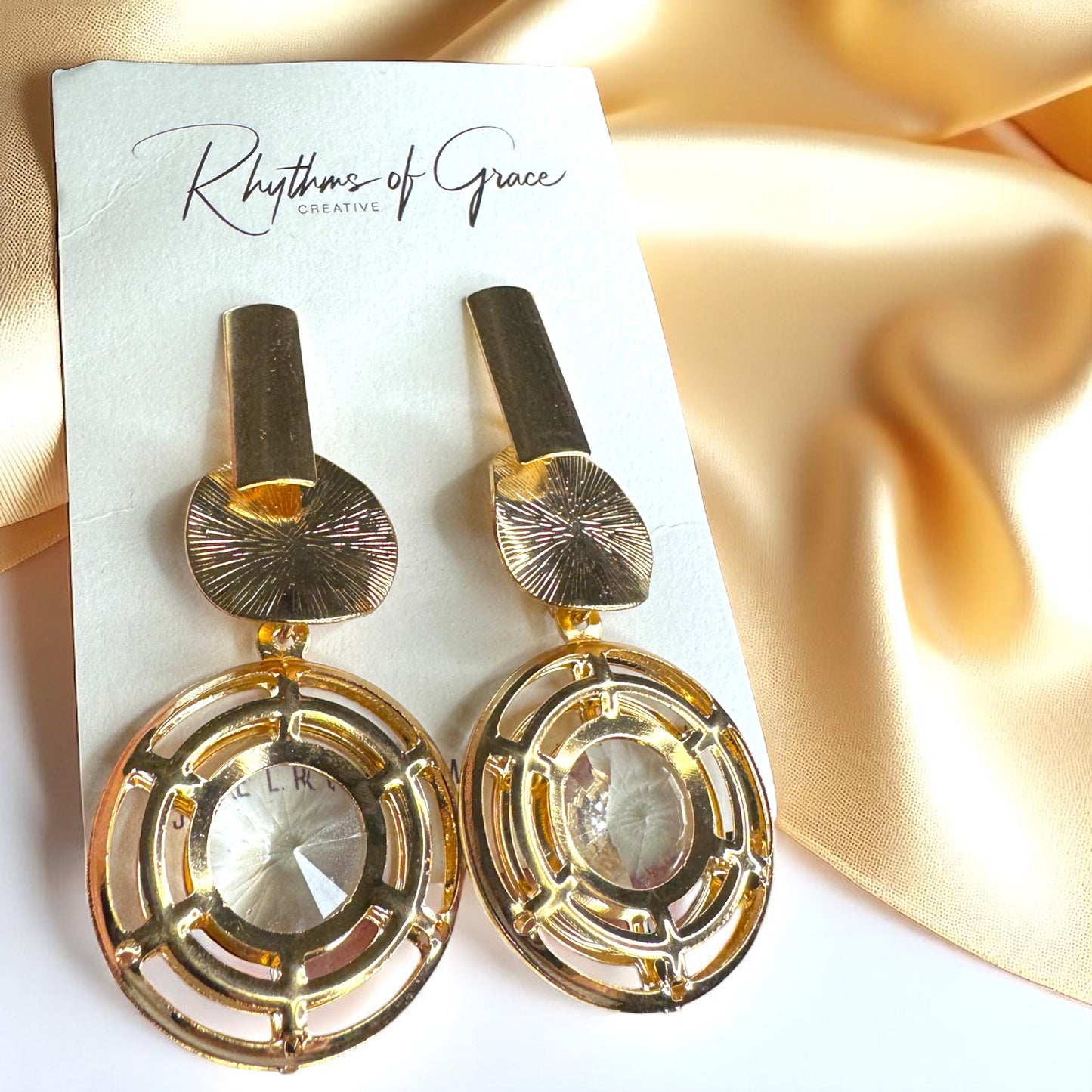 Shine On! Gold & Glass Dangle Earrings - Stunning Statement Jewelry