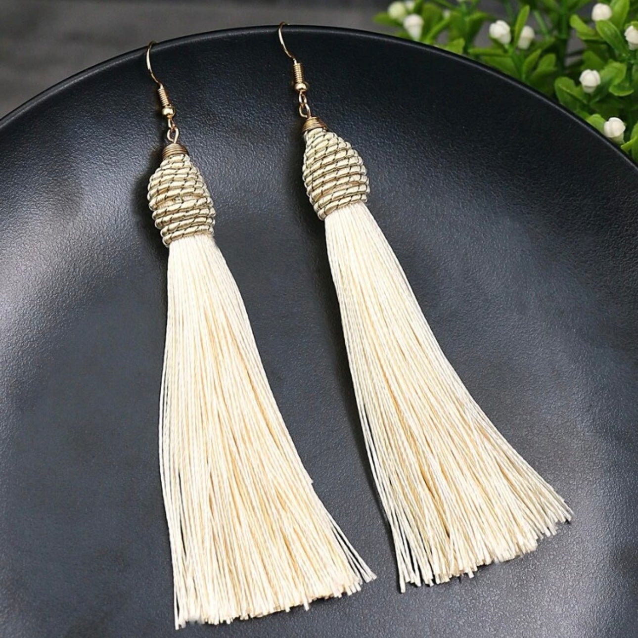 Tassel Power: Colorful Statement Dangle Earrings in 7 Bold Shades