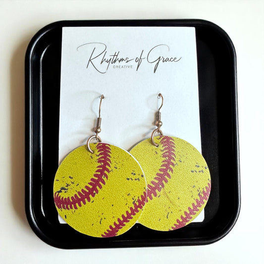 Hit a Style Home Run with Softball Dangle Earrings!