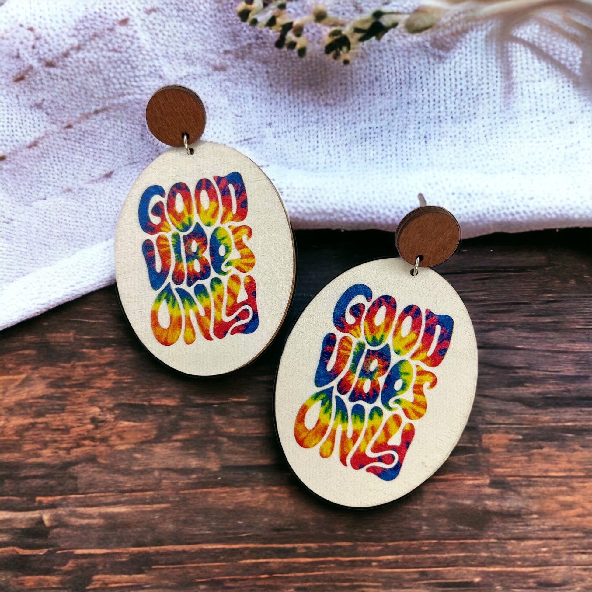 Good Vibes Only – Tie-Dye Peace Earrings That Pop - Rhythms of Grace Creative