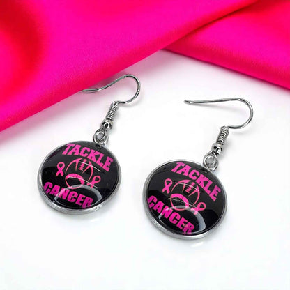 Fight Like a Girl (and Look Fabulous Doing It!) - Breast Cancer Awareness Earrings 💖