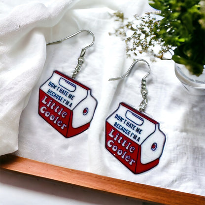 Don’t Hate Me ’Cause I’m a Little Cooler – Punny Earrings