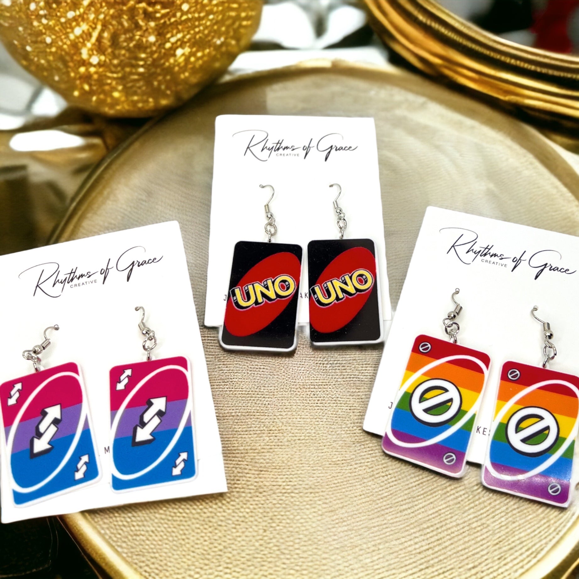 UNO-Forgettable Fun: Colorful Card Earrings That Deal Style! - Rhythms of Grace Creative