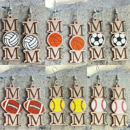 Score Style Points: Fun Sports Mom Dangle Earrings!