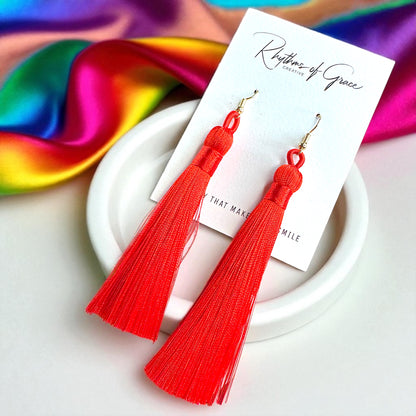 Tassel Power: Colorful Boho Dangle Earrings in 9 Vibrant Shades!