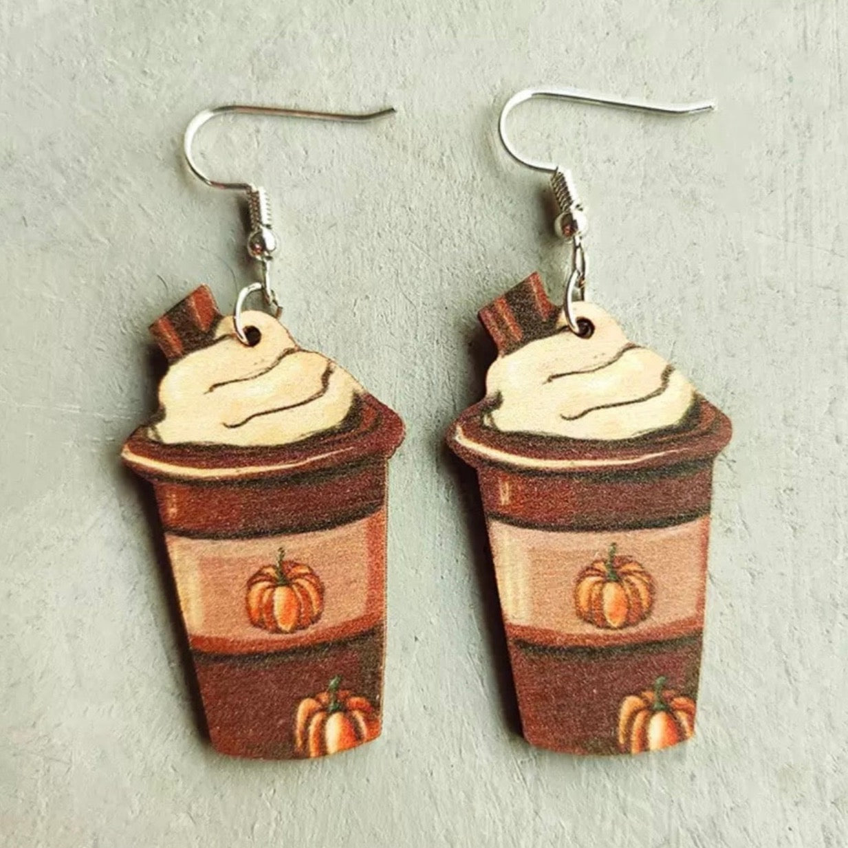 Pumpkin Spice & Everything Nice Earrings 🎃☕ - Rhythms of Grace Creative