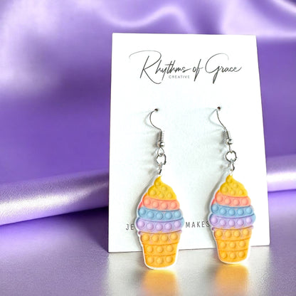 Pop-It Toy Dangle Earrings: A Colorful Twist to Your Style!