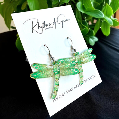 Catch the Whimsy! Dragonfly Dangle Earrings