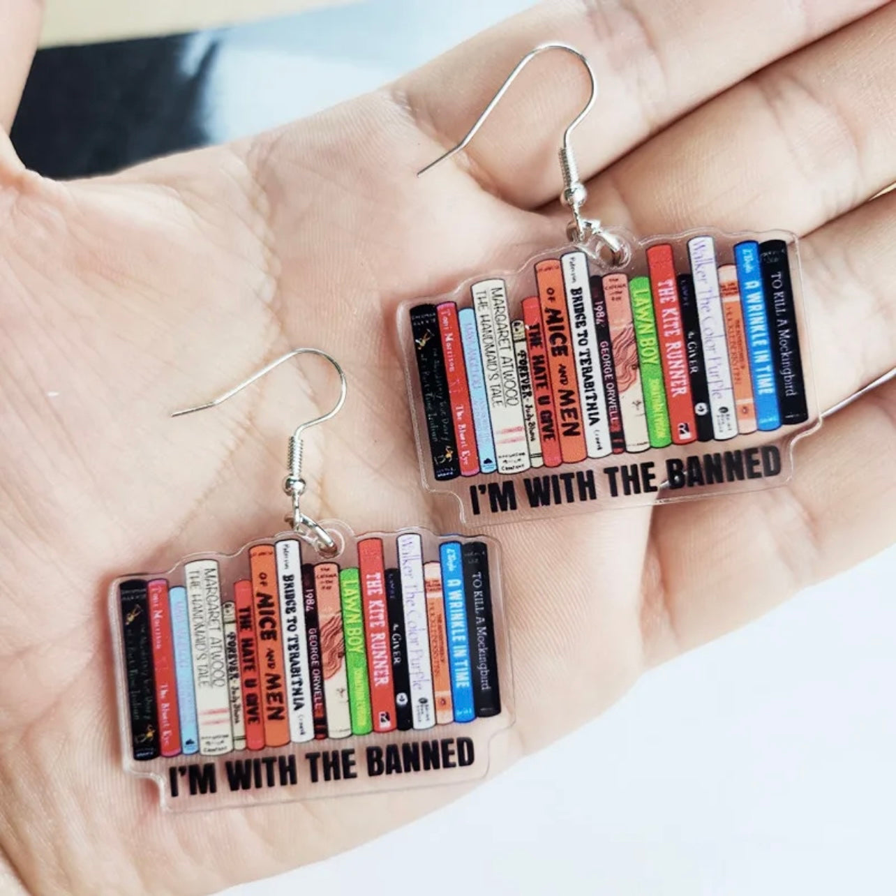  I'm With the Banned Earrings: Wear Your Story! ✨📚 - Rhythms of Grace Creative