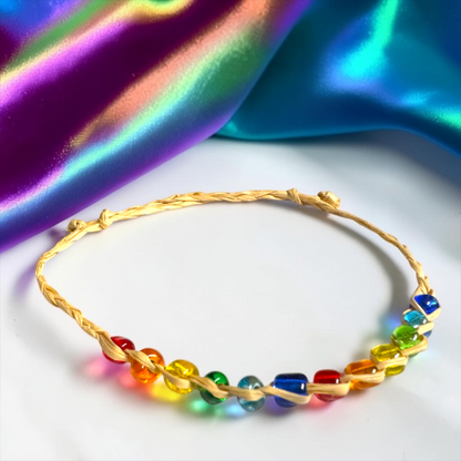 Rainbow Beaded Friendship Bracelet - The Perfect Accessory! 🌈