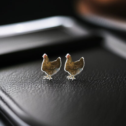 Cluck-tastic Chicken Stud Earrings – Three Charming Styles!