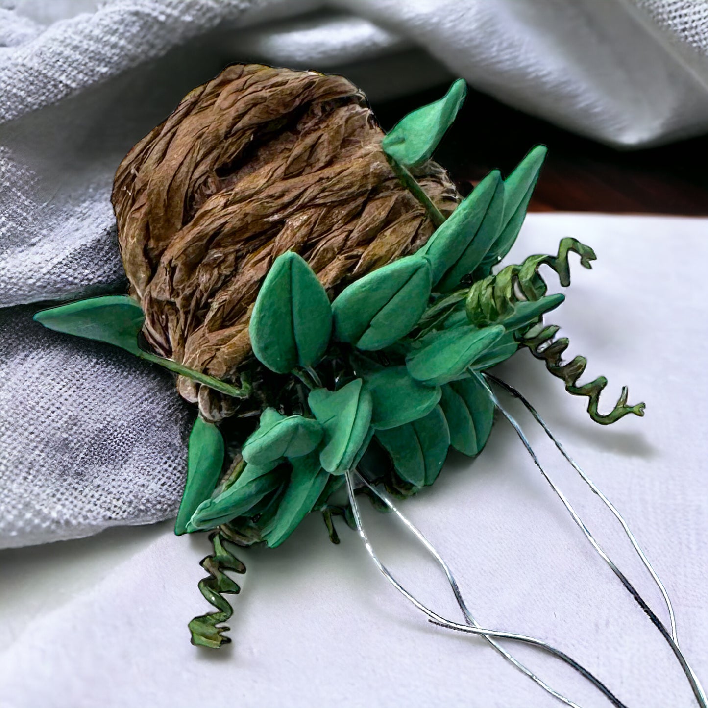 Whimsical Potted Plant Christmas Ornament - Handmade Delight for Your Space!