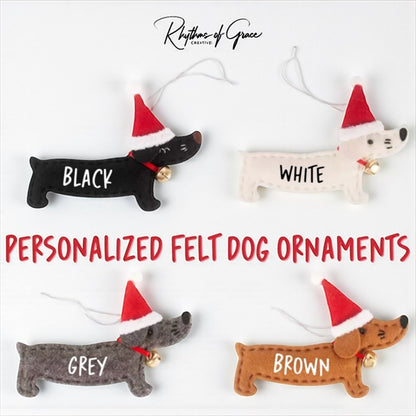 Furry Festivities: Custom Felt Dog Ornaments for Tail-Wagging Holiday Cheer!
