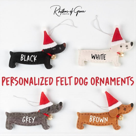 Furry Festivities: Custom Felt Dog Ornaments for Tail-Wagging Holiday Cheer!