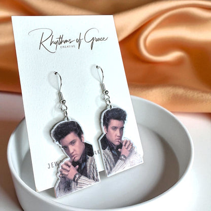 Rock Your Style: Elvis Presley Dangle Earrings - 12 Iconic Designs! 🎸